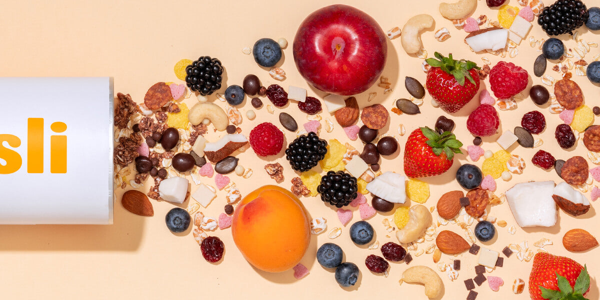 mymuesli Mixer bietet unzählige Möglichkeiten wenig Zucker zu frühstücken