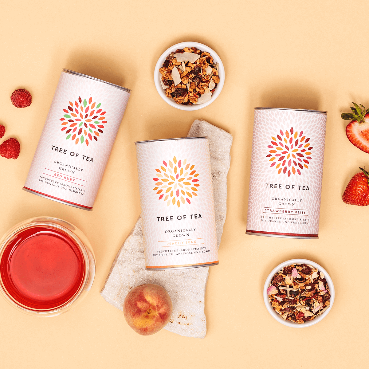 Tree of Tea Früchtetee Set mit 3 leckeren Bio Tees