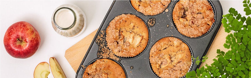 Miss Grey Muffins in einer Backform