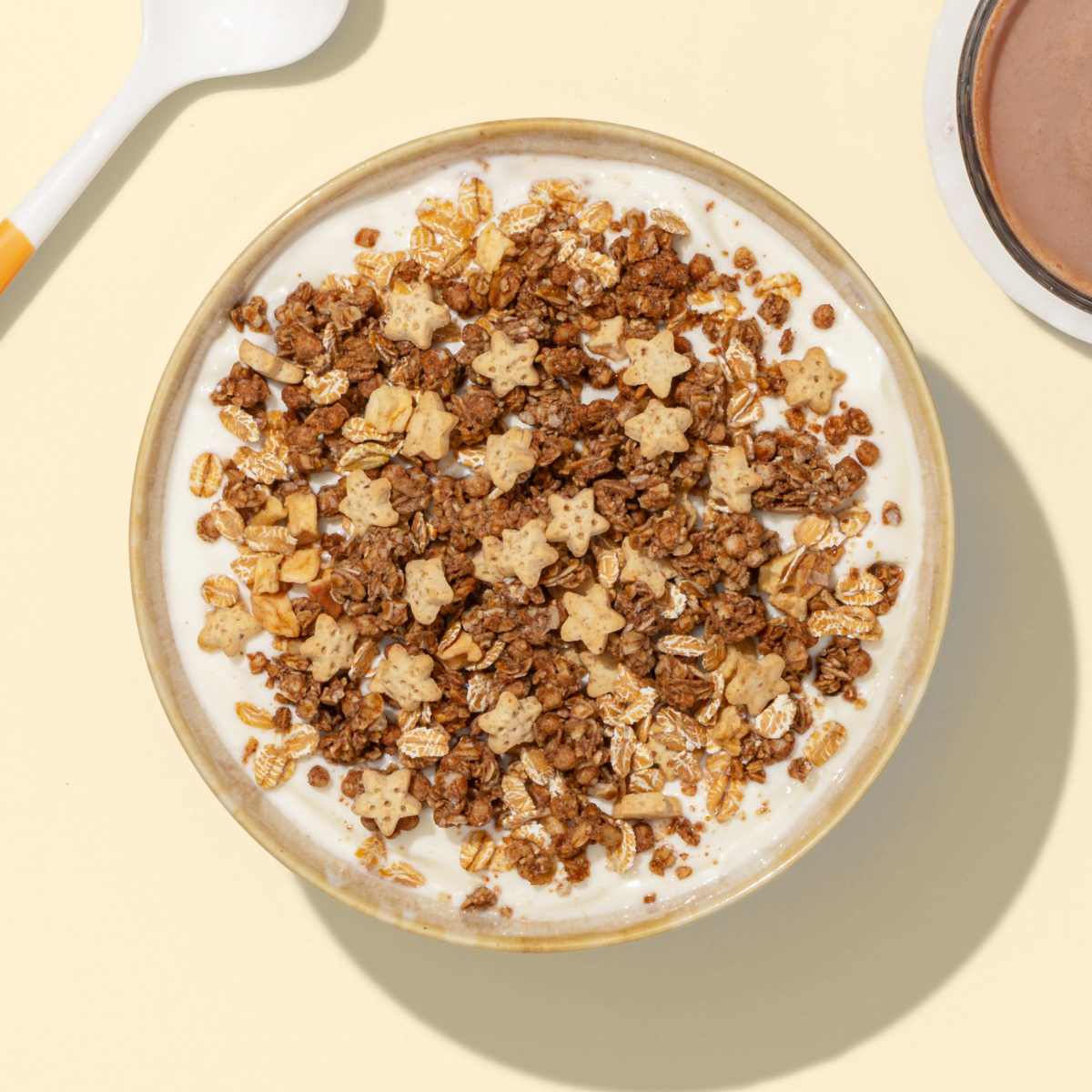 Müsli Abbildung, Haferflocken, Choko Crunchy und Bratapfelsterne