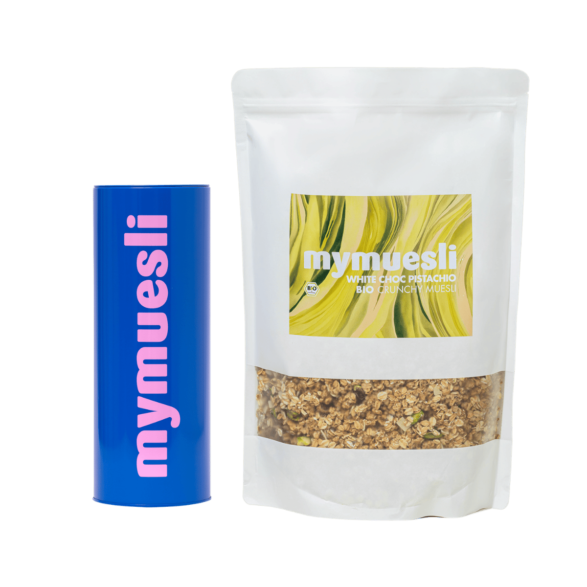 Voorraadpakket White Choc Pistachio Crunch & Bewaardoos