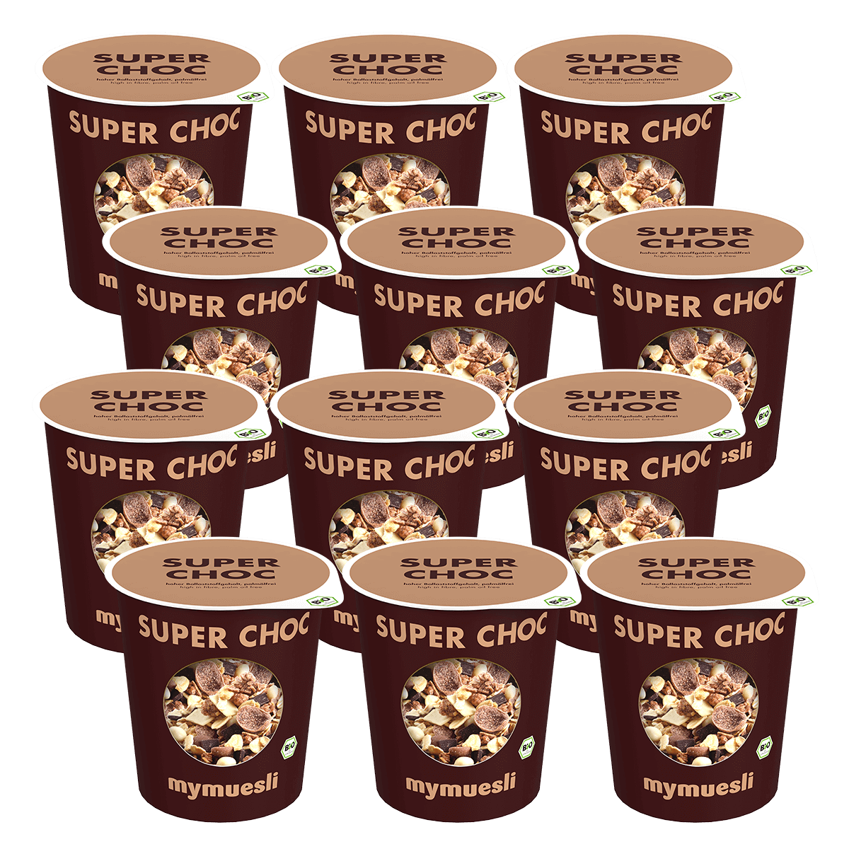 mymuesli Portionsbecher Super Choc 12er Pack