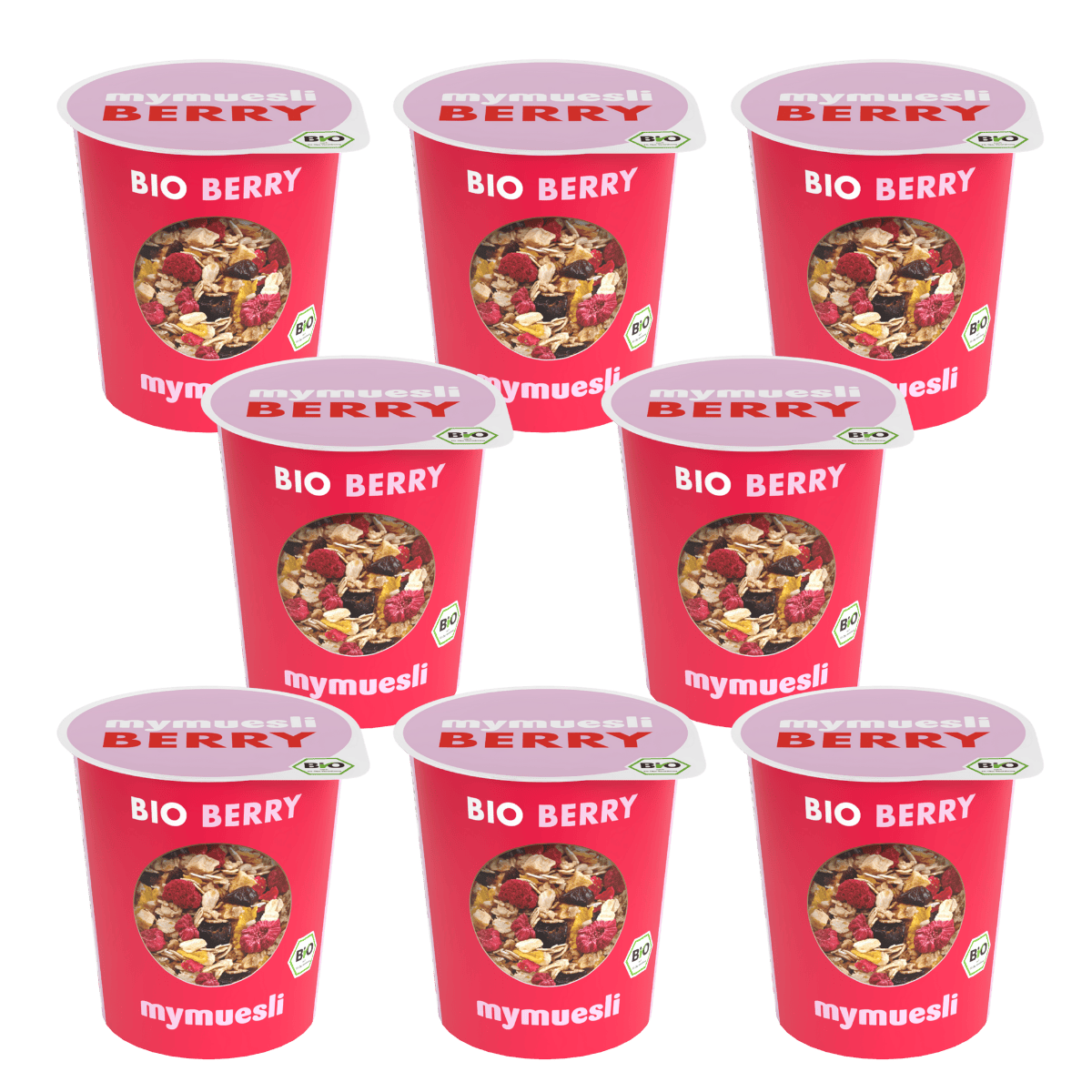 mymuesli Portionsbecher Berry 8er Pack