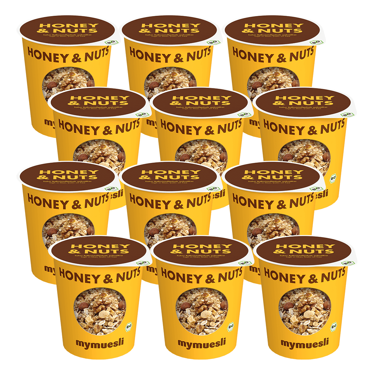 mymuesli Portionsbecher Honey-Nuts 12er Pack