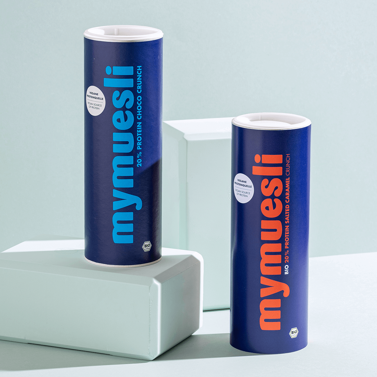 mymuesli Bio 20% Protein Probierpaket mit zwei leckeren Müslis für Dein proteinreiches Frühstück