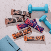 mymuesli Bio Protein Müsliriegel 12er Probierpaket mit 4x Dark Choc, 4x Wild Berry und 4x Salted Caramel