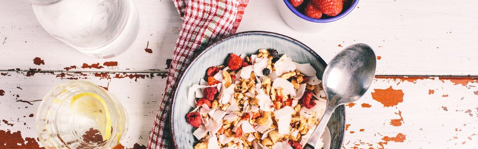 Knapperige muesli, net als cruesli